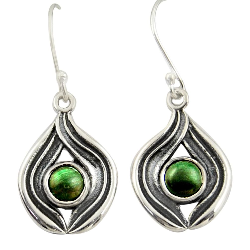 1.88cts natural green ruby zoisite 925 sterling silver dangle earrings r42061