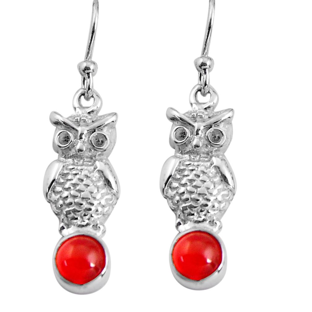 honey onyx 925 sterling silver owl earrings jewelry p91476