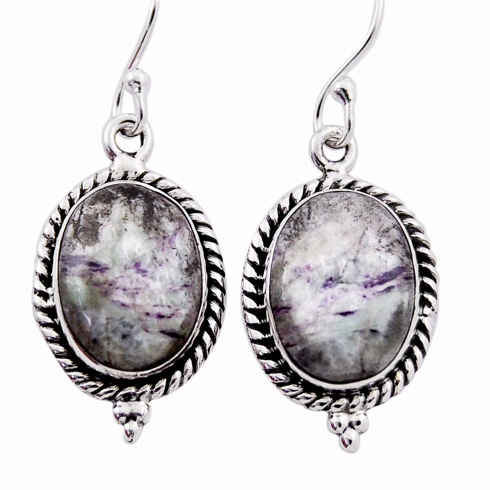 12.91cts natural kammererite 925 sterling silver dangle earrings jewelry n39651