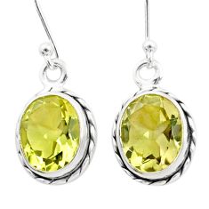 8.79cts natural lemon topaz 925 sterling silver dangle earrings jewelry t76782