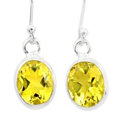 7.06cts natural lemon topaz 925 sterling silver dangle earrings jewelry t76787