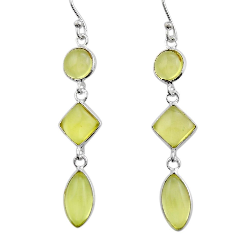 10.53cts natural lemon topaz 925 sterling silver dangle earrings jewelry y25747