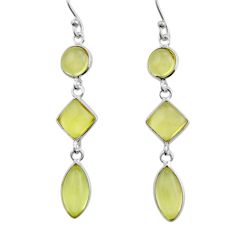 10.33cts natural lemon topaz 925 sterling silver dangle earrings jewelry y25748