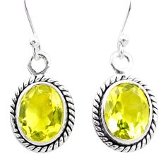7.48cts natural lemon topaz 925 sterling silver earrings jewelry t76781