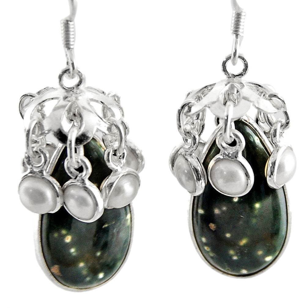  ocean sea jasper (madagascar) 925 silver dangle earrings d45756