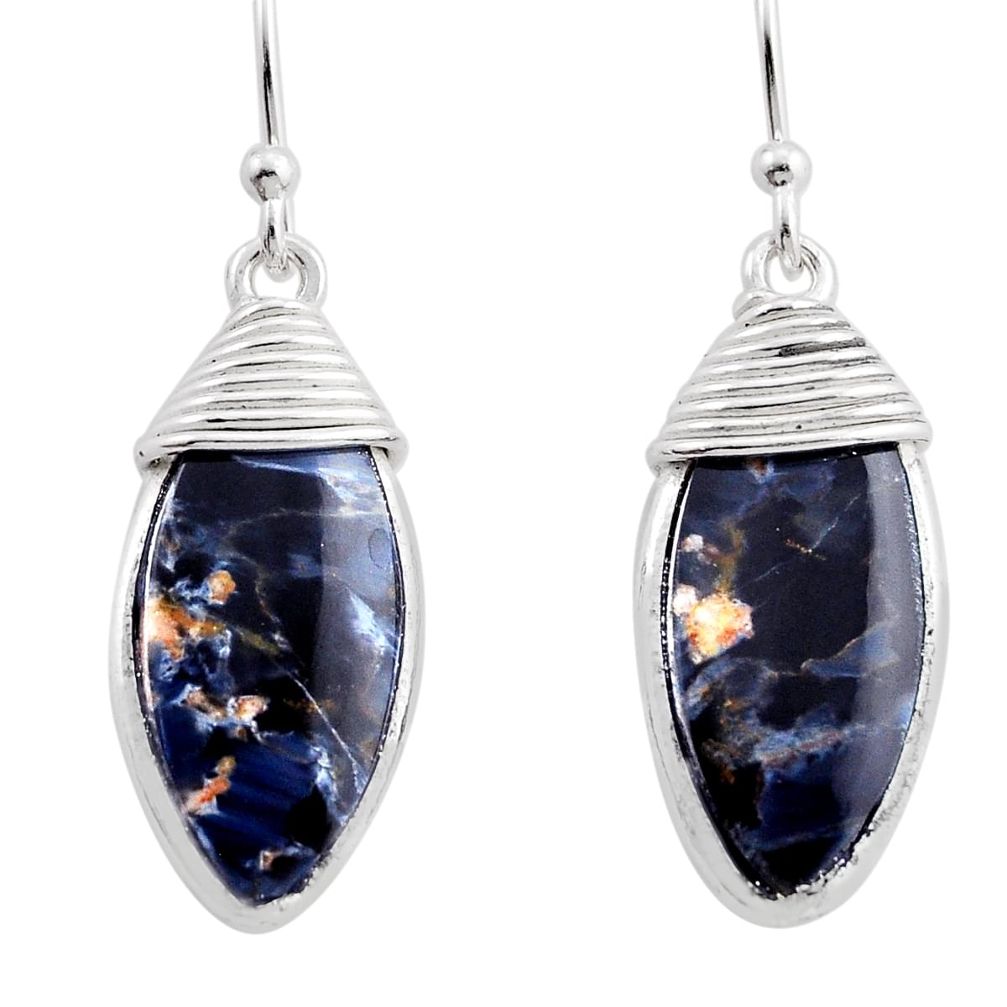 10.48cts natural orange sodalite 925 sterling silver dangle earrings y84143