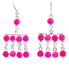  pink chalcedony 925 sterling silver chandelier earrings d39799