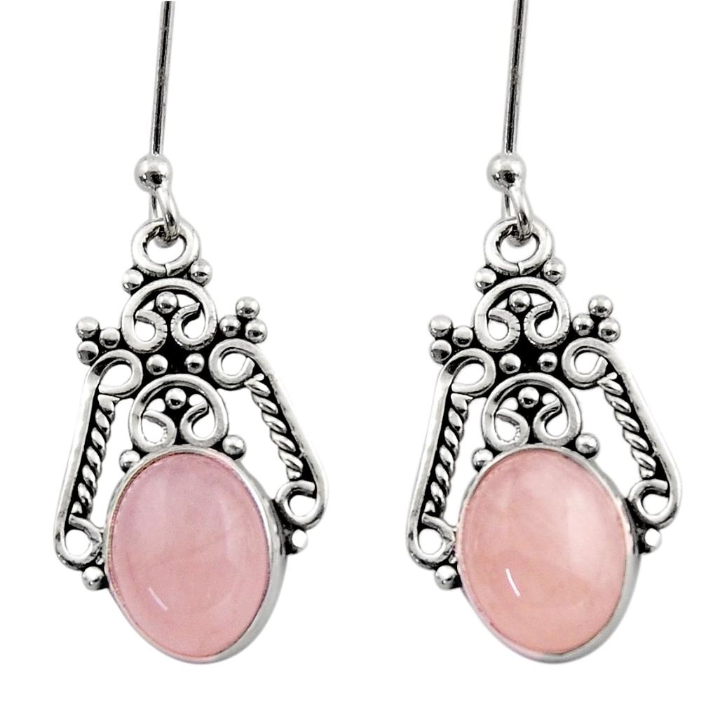 pink morganite 925 sterling silver dangle earrings d40813