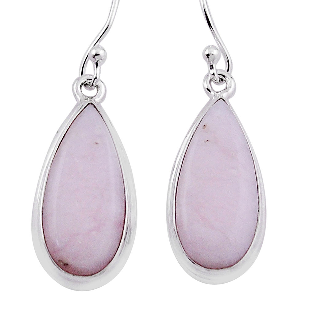 12.50cts natural pink opal 925 sterling silver dangle earrings jewelry n32239