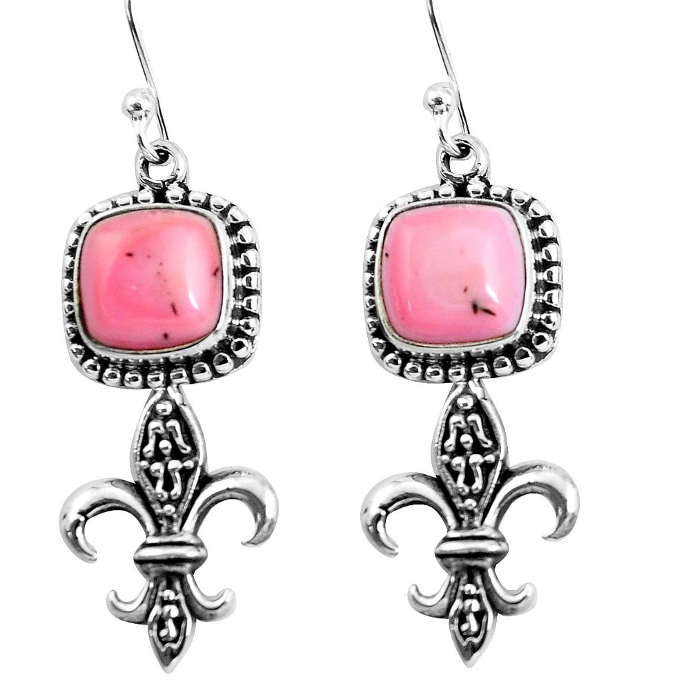 pink opal 925 sterling silver dangle earrings jewelry p54955