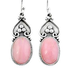 8.75cts natural pink opal 925 sterling silver dangle earrings jewelry y15365