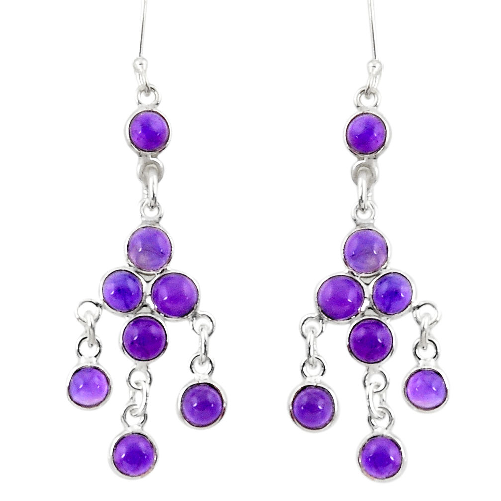  purple amethyst 925 sterling silver chandelier earrings d39862