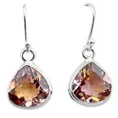 13.15cts natural purple ametrine 925 sterling silver earrings jewelry t45201