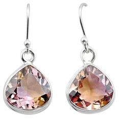 13.15cts natural purple ametrine 925 sterling silver earrings jewelry t45205