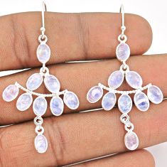 12.54cts natural rainbow moonstone 925 silver chandelier earrings jewelry t87382