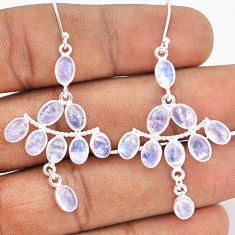12.94cts natural rainbow moonstone 925 silver chandelier earrings jewelry t87397