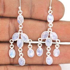 12.52cts natural rainbow moonstone 925 silver chandelier earrings jewelry t87412
