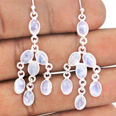12.12cts natural rainbow moonstone 925 silver chandelier earrings jewelry t87419