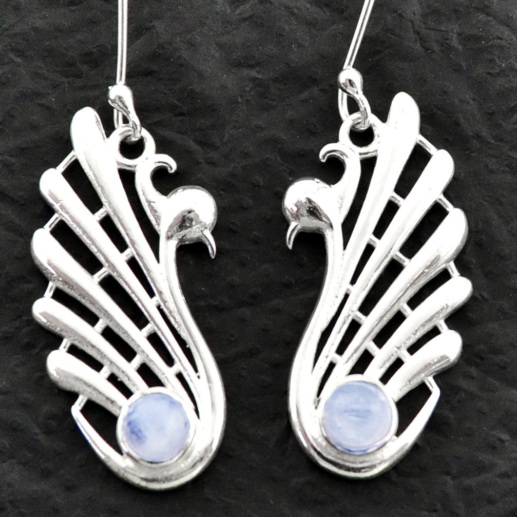 rainbow moonstone 925 sterling silver dangle earrings d39998