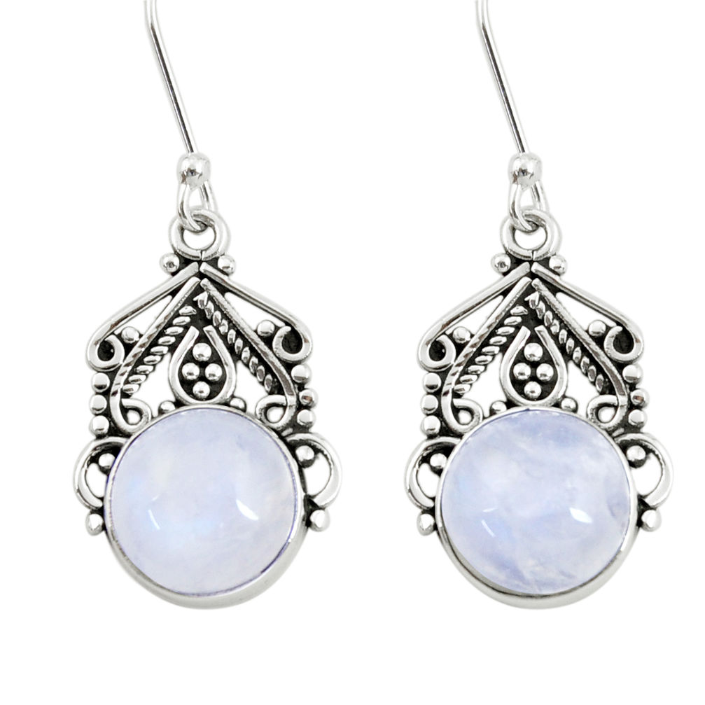  rainbow moonstone 925 sterling silver dangle earrings d41005