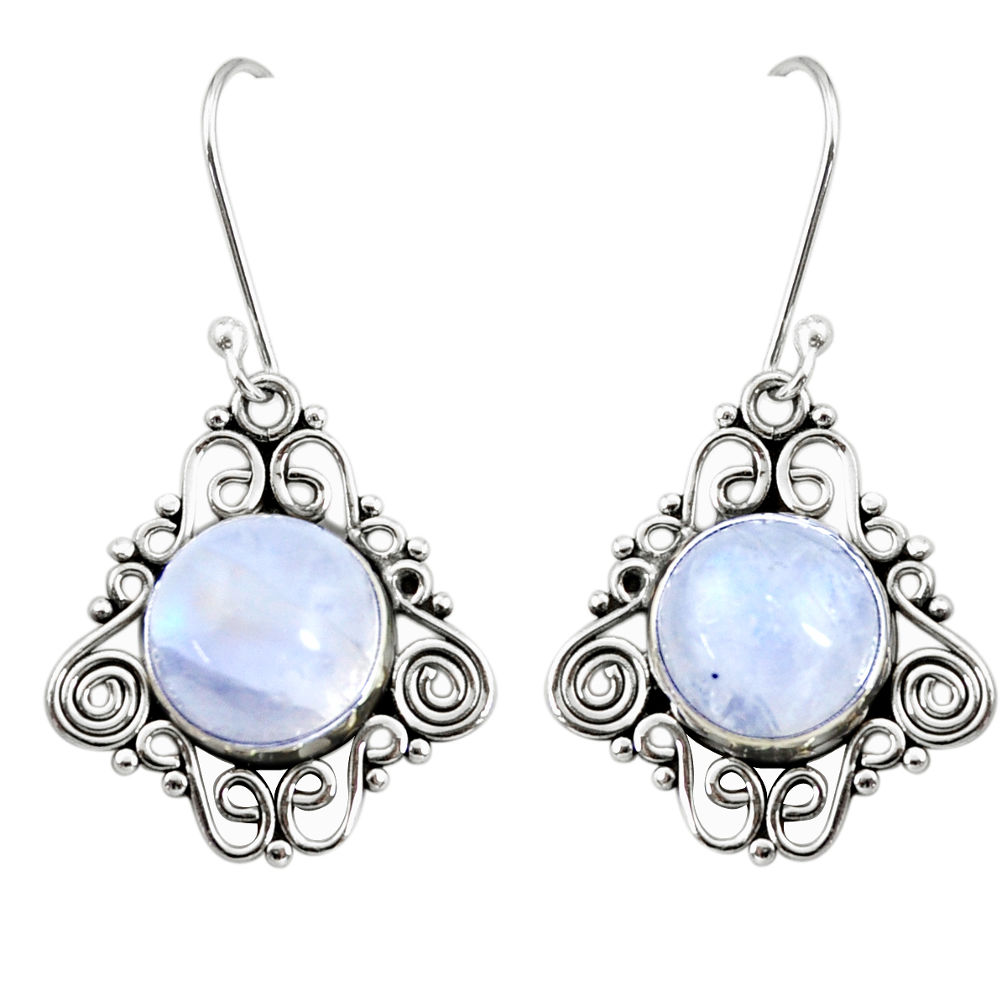  rainbow moonstone 925 sterling silver dangle earrings d41009
