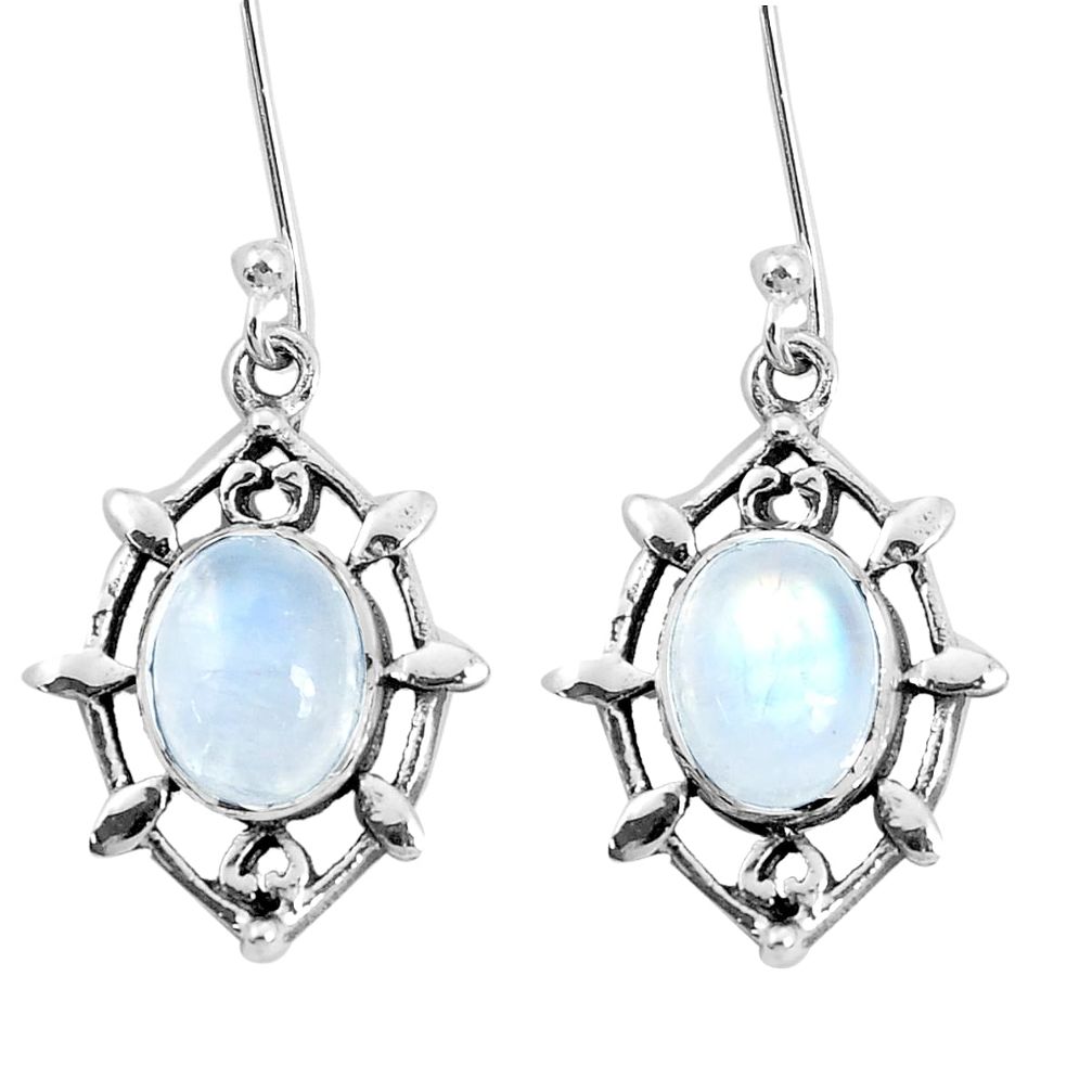 rainbow moonstone 925 sterling silver dangle earrings p29256