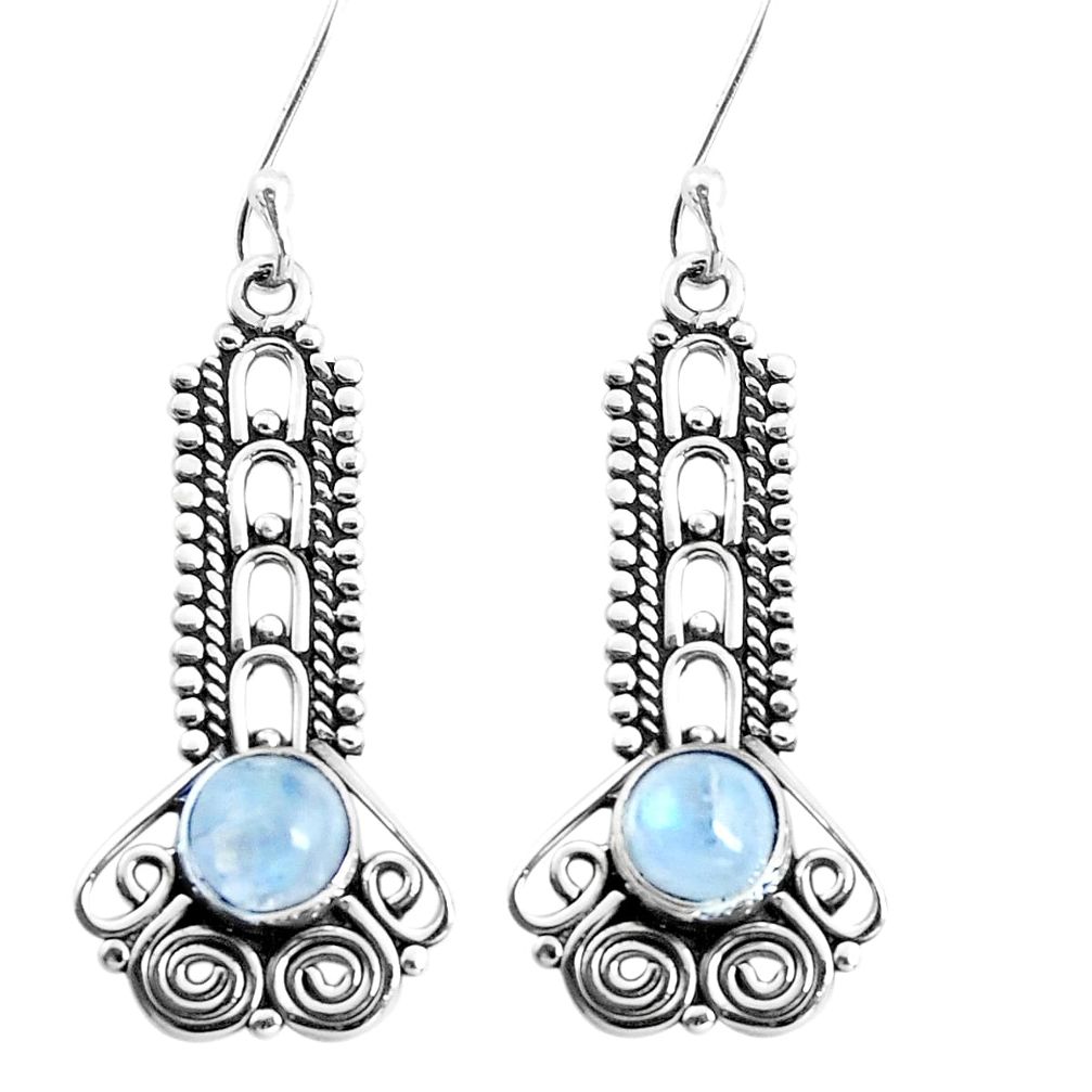 rainbow moonstone 925 sterling silver dangle earrings p39336