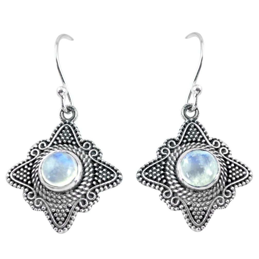 rainbow moonstone 925 sterling silver dangle earrings p63929