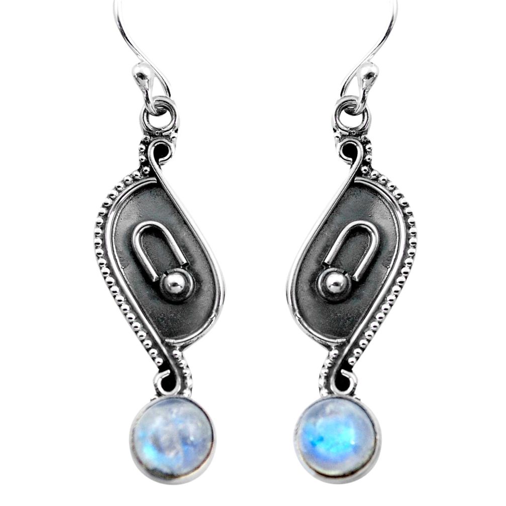 rainbow moonstone 925 sterling silver dangle earrings p87529