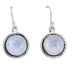 12.33cts natural rainbow moonstone 925 sterling silver dangle earrings y72710