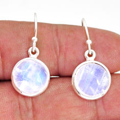 11.25cts natural rainbow moonstone 925 sterling silver dangle earrings y77125