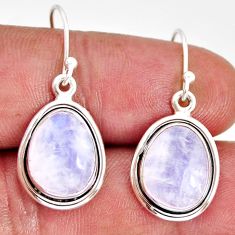 11.23cts natural rainbow moonstone 925 sterling silver dangle earrings y79581