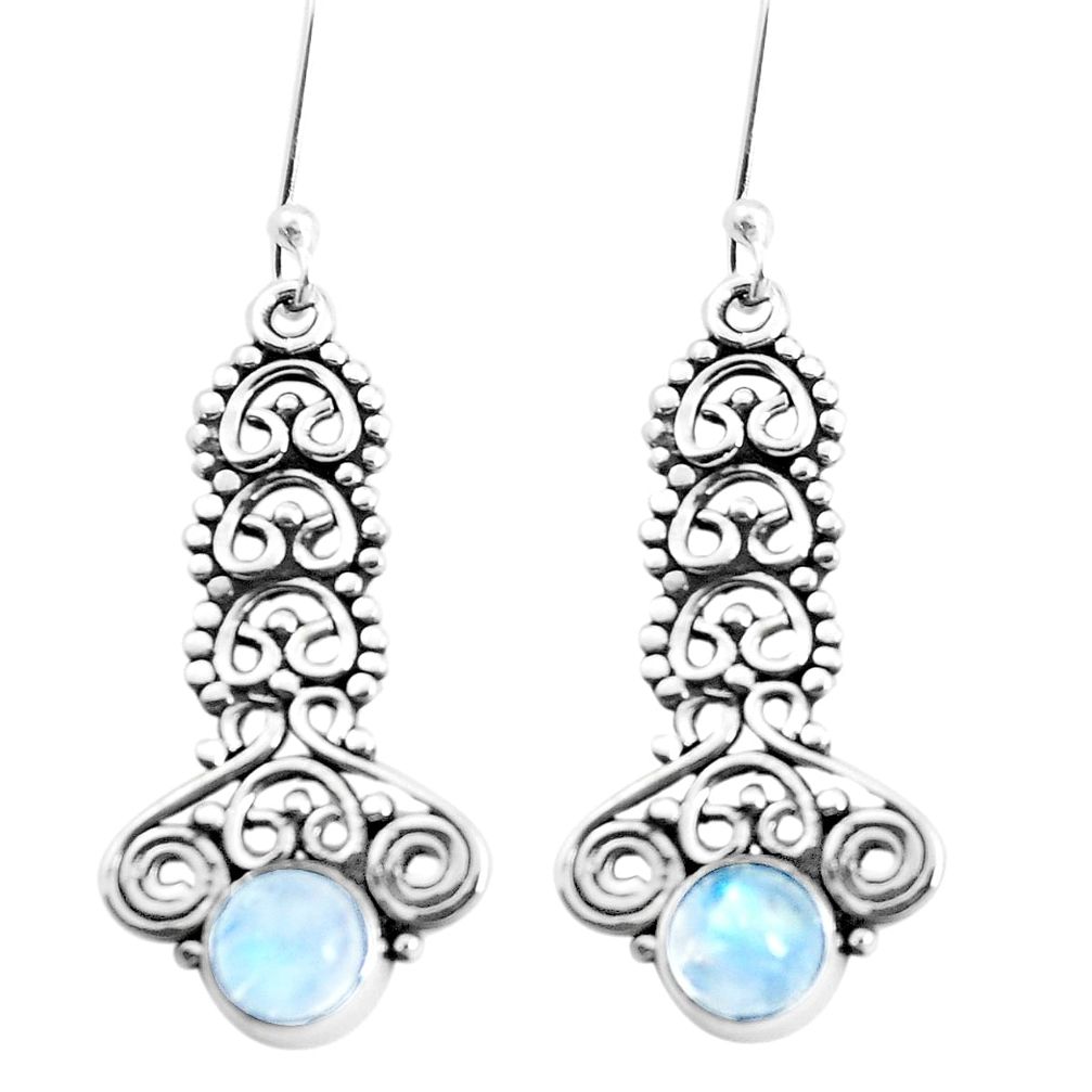 rainbow moonstone 925 sterling silver earrings jewelry p39253