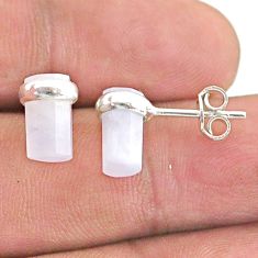 6.33cts natural rainbow moonstone 925 sterling silver stud earrings t36255
