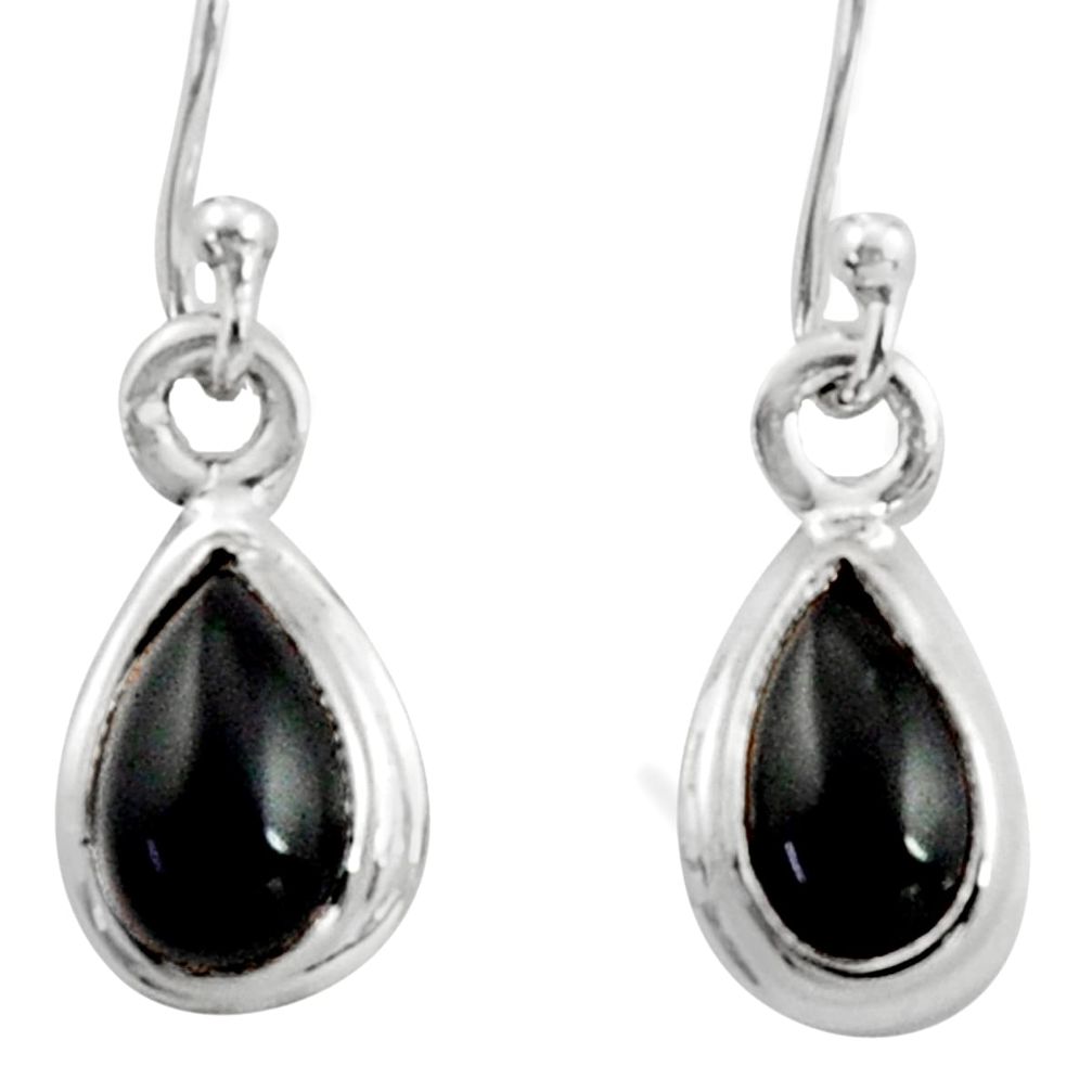 4.00cts natural rainbow obsidian eye 925 sterling silver dangle earrings r41102