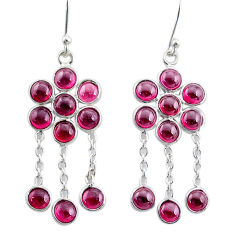 8.80cts natural red garnet 925 sterling silver chandelier earrings t12363