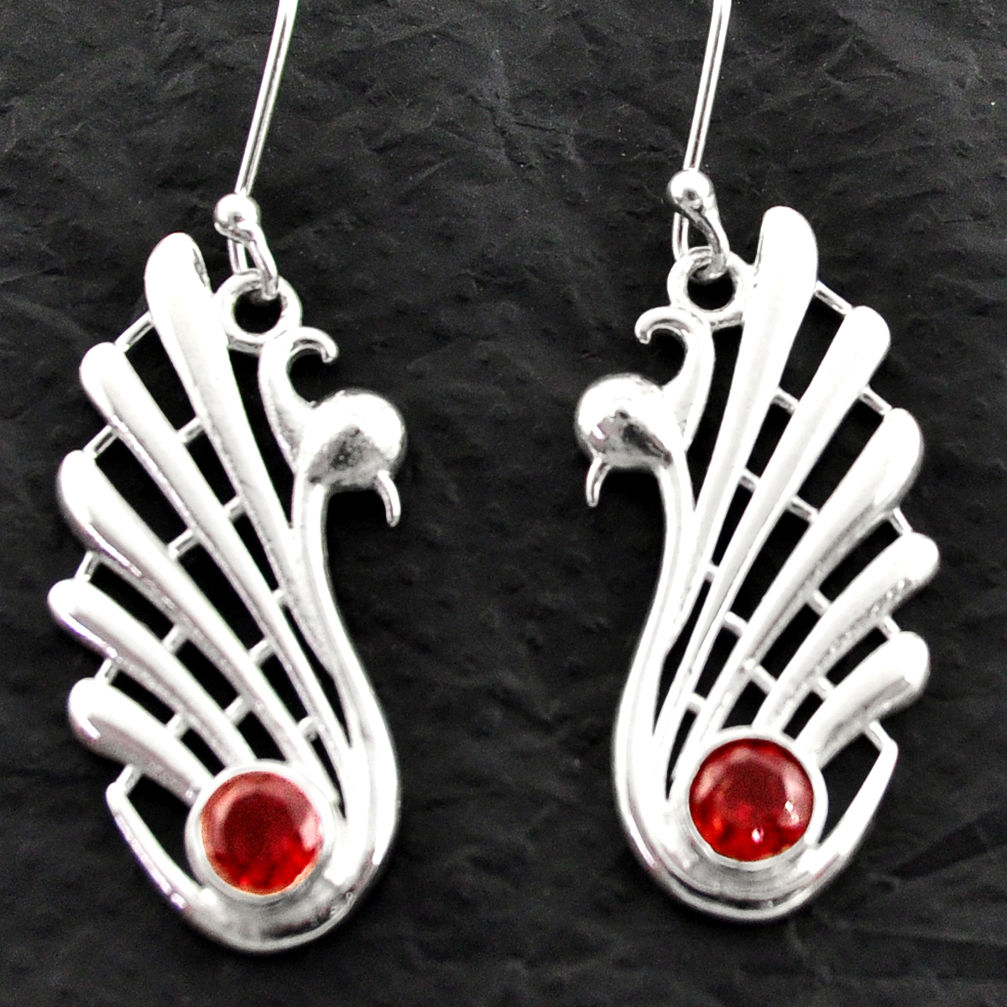 red garnet 925 sterling silver dangle earrings jewelry d39990