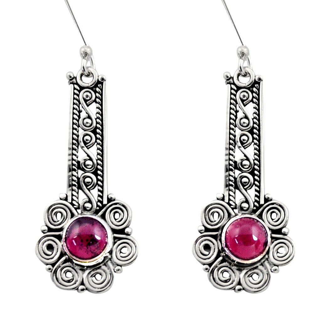 red garnet 925 sterling silver dangle earrings jewelry d41153