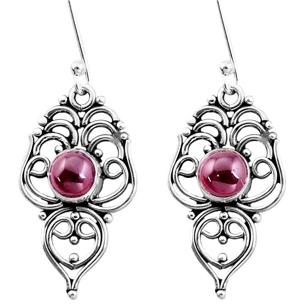 red garnet 925 sterling silver dangle earrings jewelry p13370