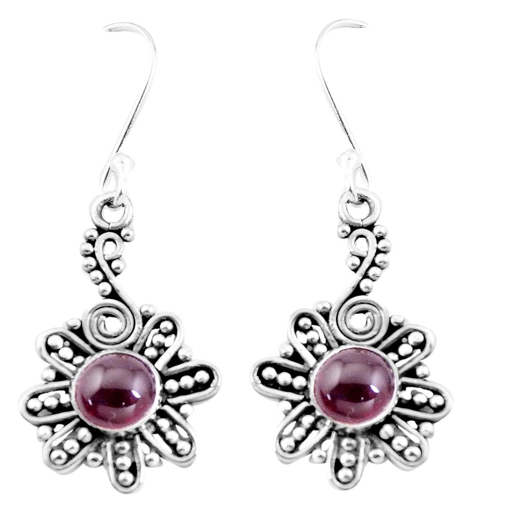 red garnet 925 sterling silver dangle earrings jewelry p13431