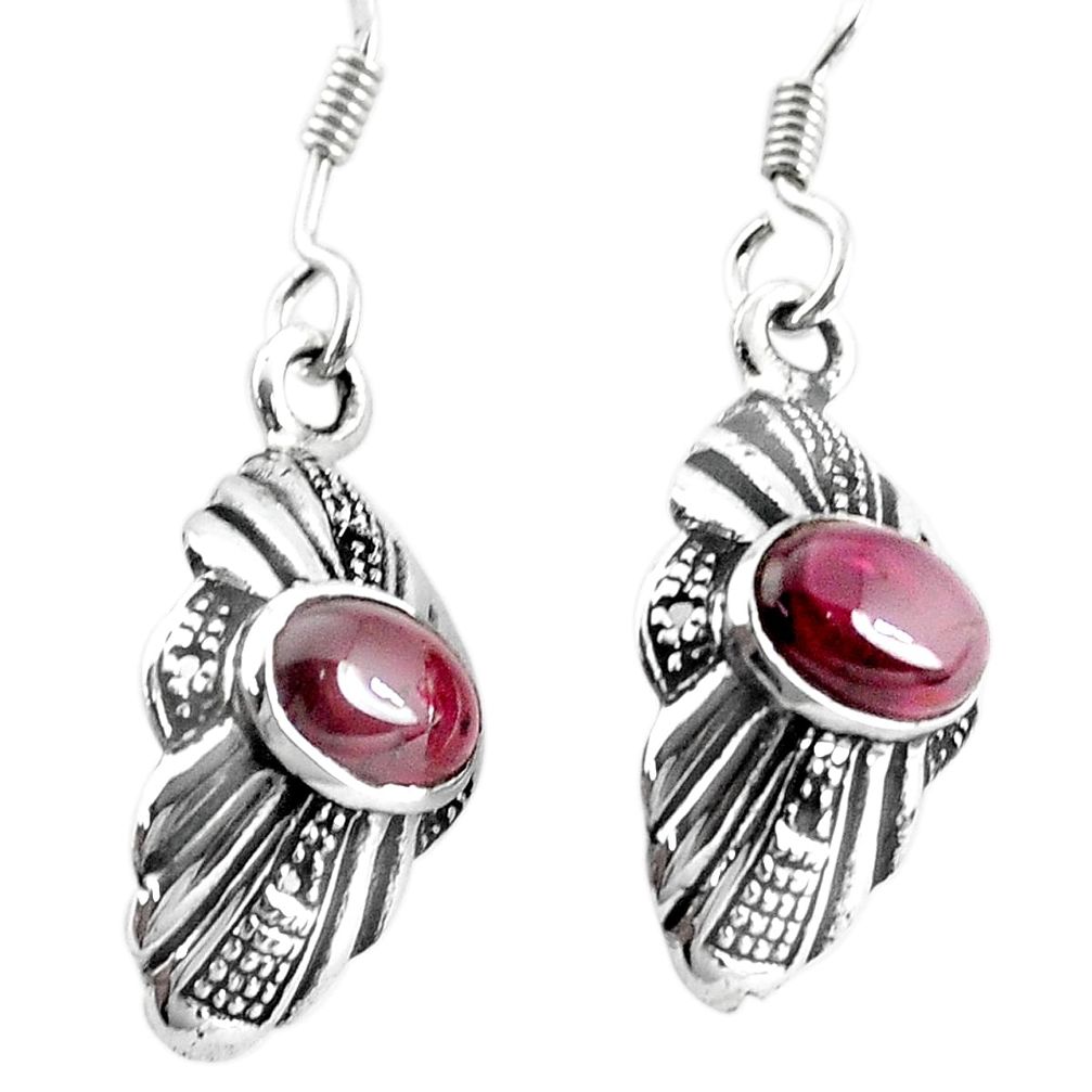 red garnet 925 sterling silver dangle earrings jewelry p34361