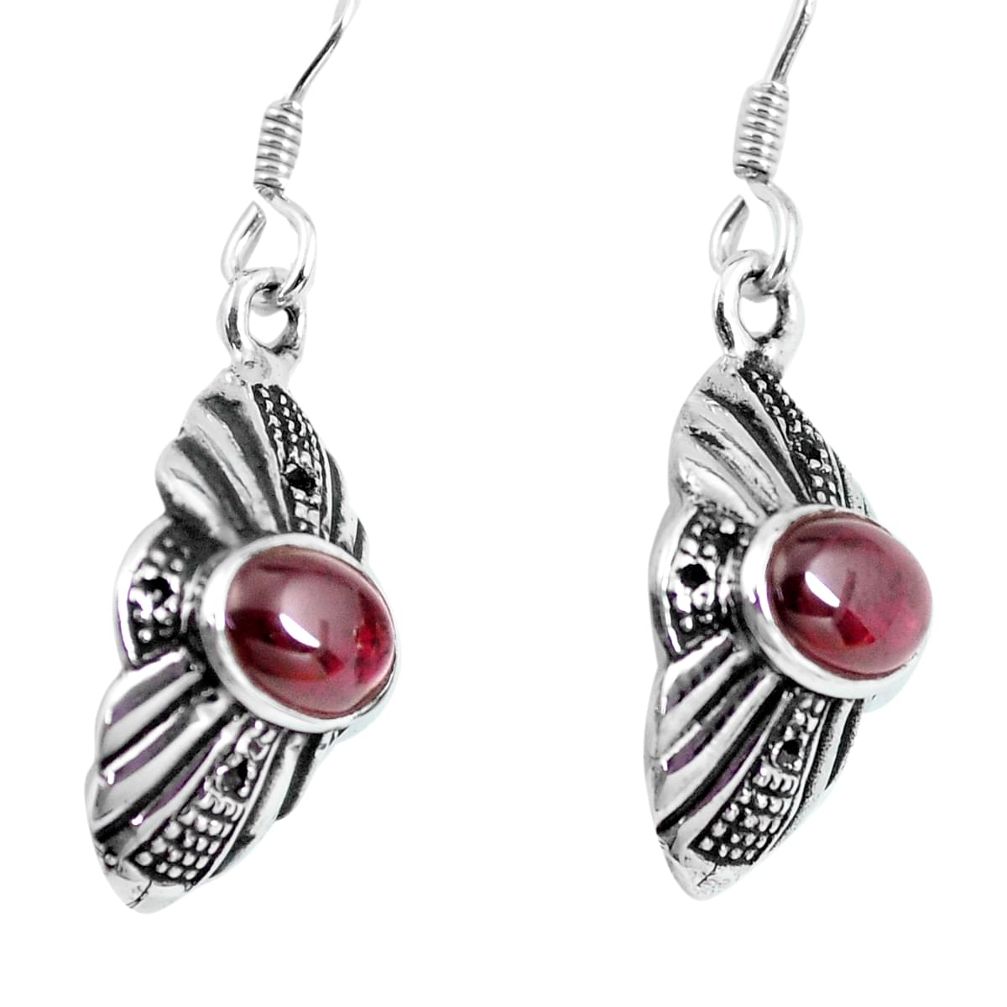 red garnet 925 sterling silver dangle earrings jewelry p63898