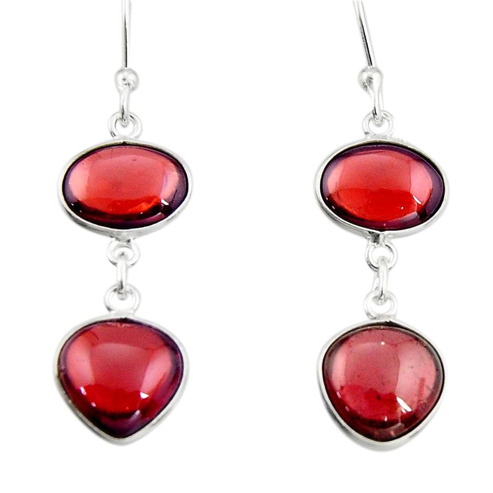 10.89cts natural red garnet 925 sterling silver dangle earrings jewelry r19961