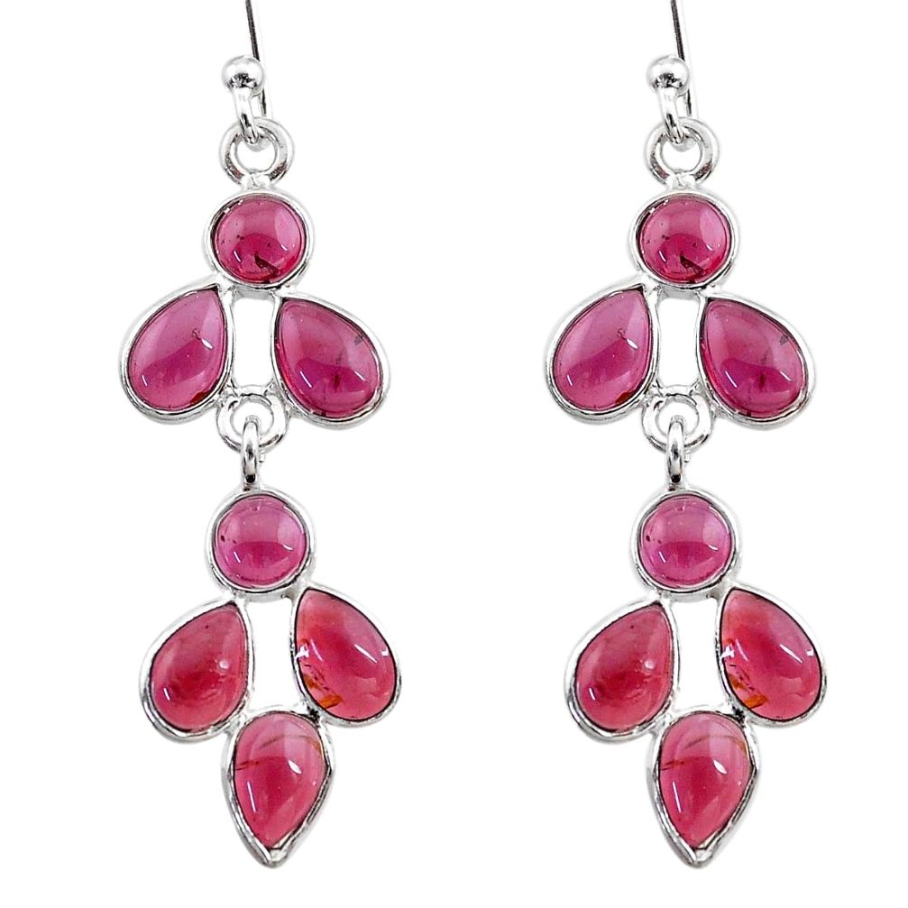 9.22cts natural red garnet 925 sterling silver dangle earrings jewelry t12521