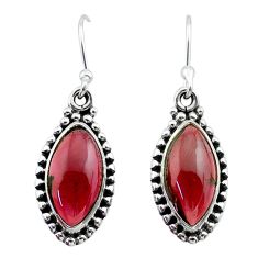 11.64cts natural red garnet 925 sterling silver dangle earrings jewelry t29928
