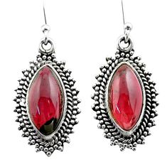 14.18cts natural red garnet 925 sterling silver dangle earrings jewelry t44588