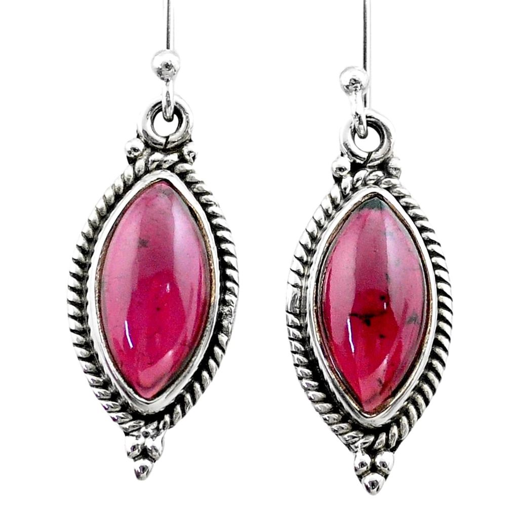 11.62cts natural red garnet 925 sterling silver dangle earrings jewelry t44600