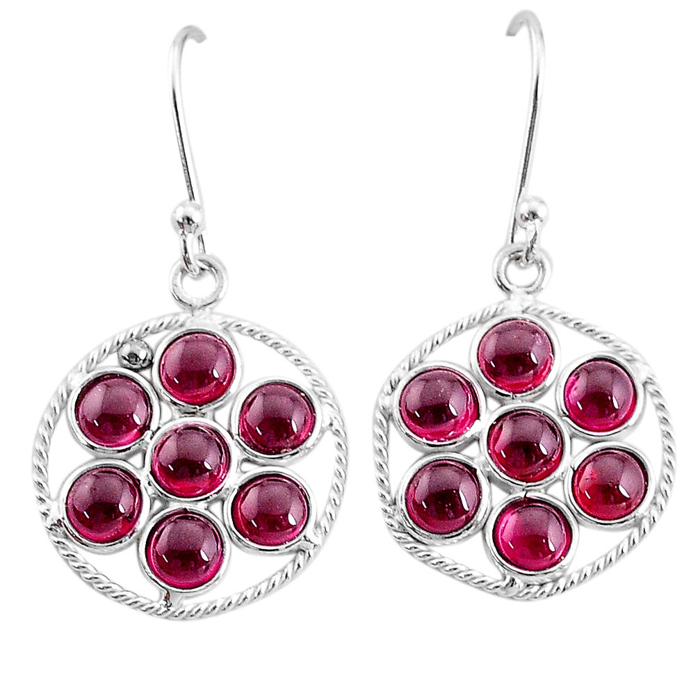 5.54cts natural red garnet 925 sterling silver dangle earrings jewelry t4602