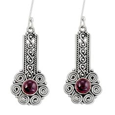 7.67cts natural red garnet 925 sterling silver dangle earrings jewelry y24749