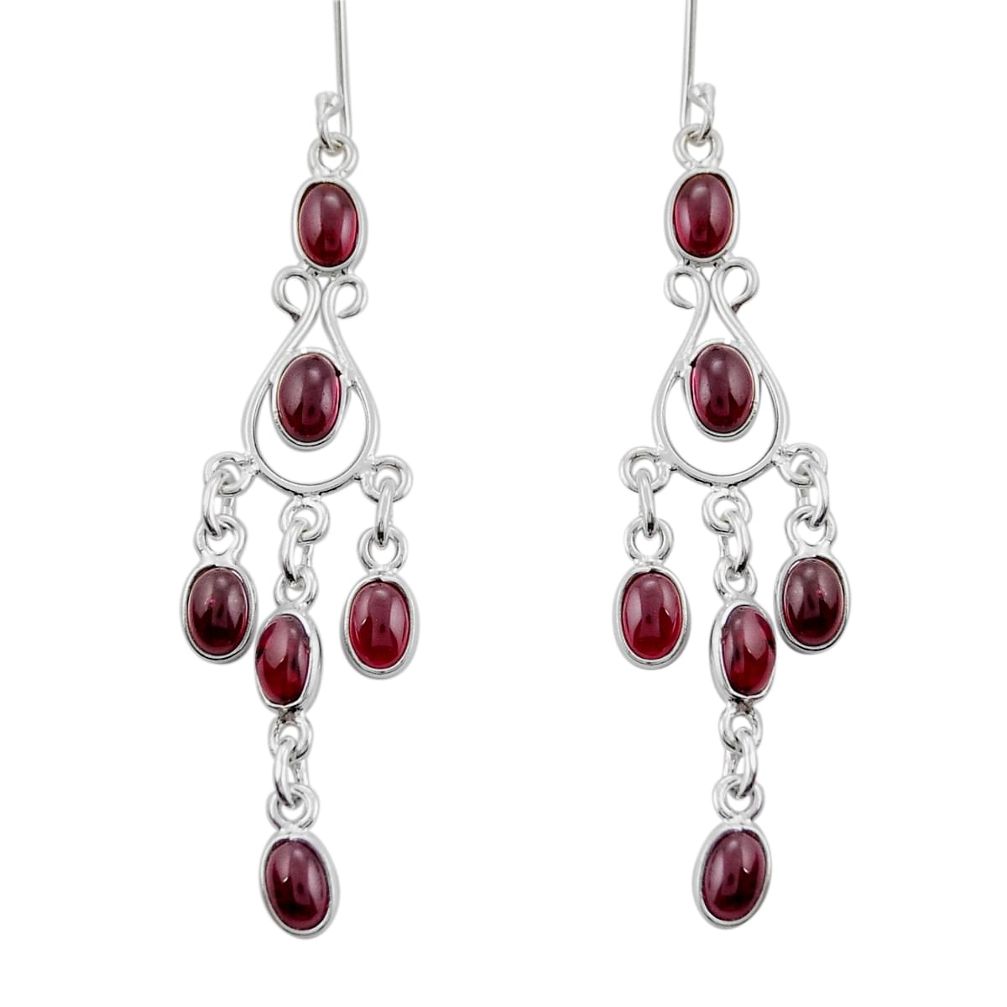 12.28cts natural red garnet 925 sterling silver dangle earrings jewelry y25179